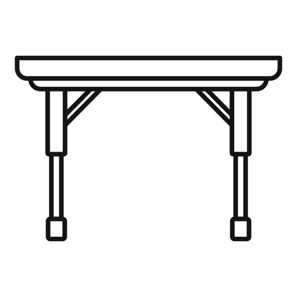 Icône de table moderne pliante, style contour — Image vectorielle