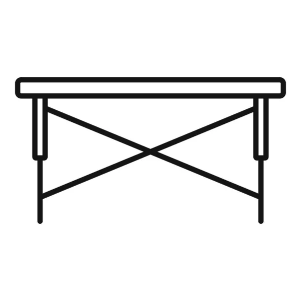 Katlanan balıkçı masası simgesi, taslak biçimi — Stok Vektör