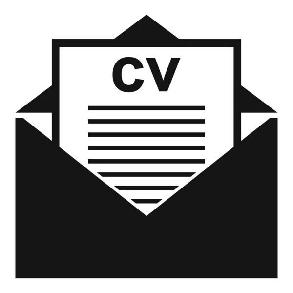 Headhunter cv mail icon, simple style — Stock Vector