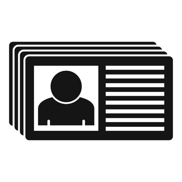 Icono de tarjetas de reclutador, estilo simple — Vector de stock