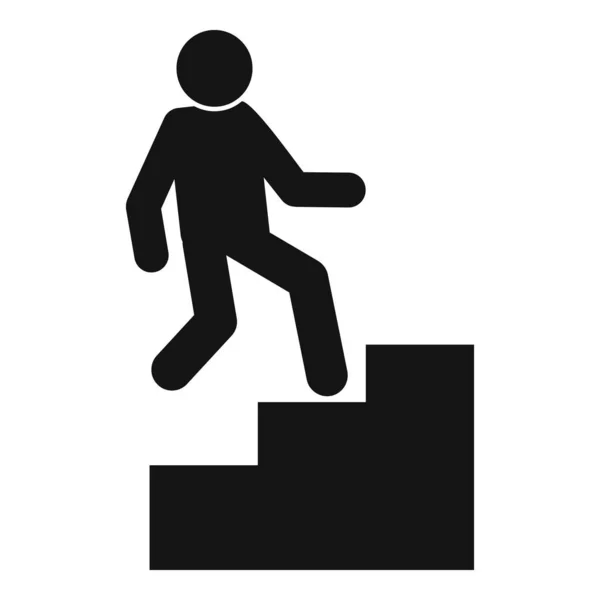 Carrière escalier icône, style simple — Image vectorielle