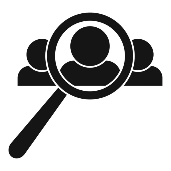 Recruiter search person icoon, eenvoudige stijl — Stockvector