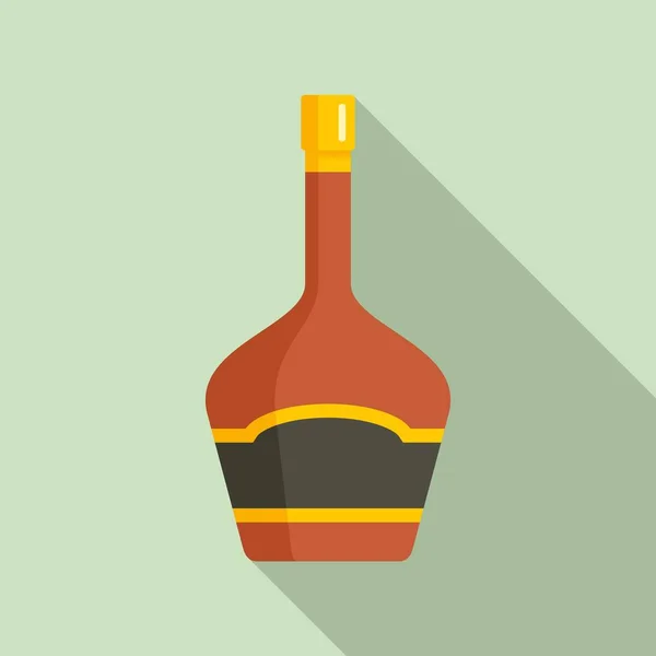 Icono de botella de vino libre de impuestos, estilo plano — Archivo Imágenes Vectoriales