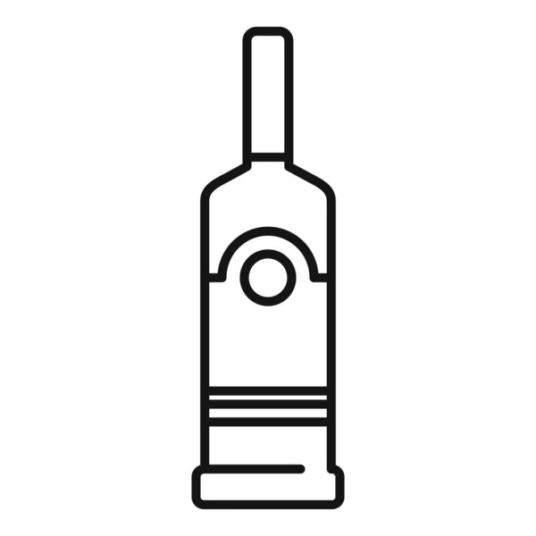 Icône de bouteille de vodka hors taxes, style contour — Image vectorielle