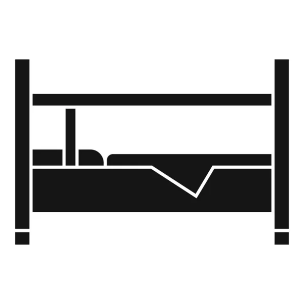 Masern-Bett-Ikone, einfacher Stil — Stockvektor