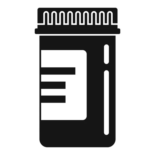 Icono del frasco de la píldora, estilo simple — Vector de stock