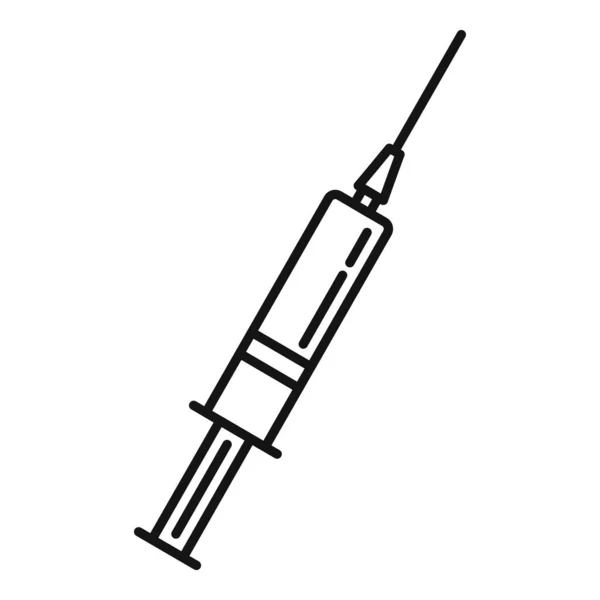 Measles syringe icon, outline style — Stock Vector