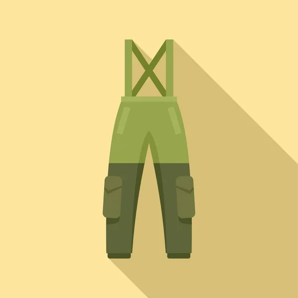 Pantalones de agua de pescador icono, estilo plano — Vector de stock