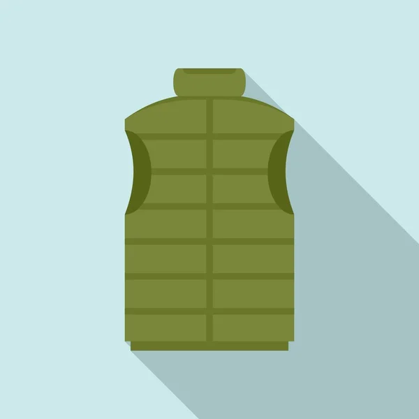 Ikona Fisherman vest, plochý styl — Stockový vektor