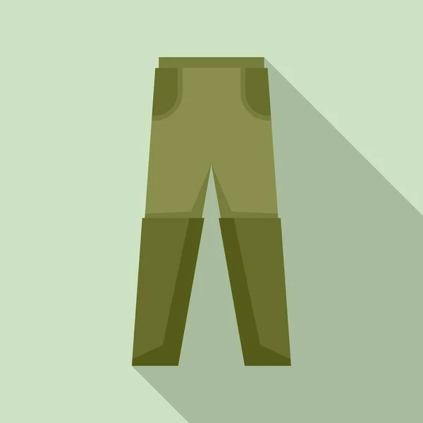 Rybář nové kalhoty ikona, plochý styl — Stockový vektor