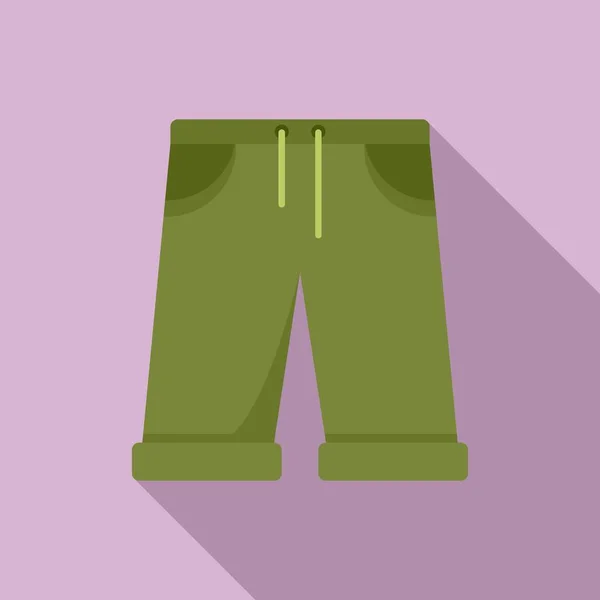 Pescador deporte pantalones cortos icono, de estilo plano — Vector de stock