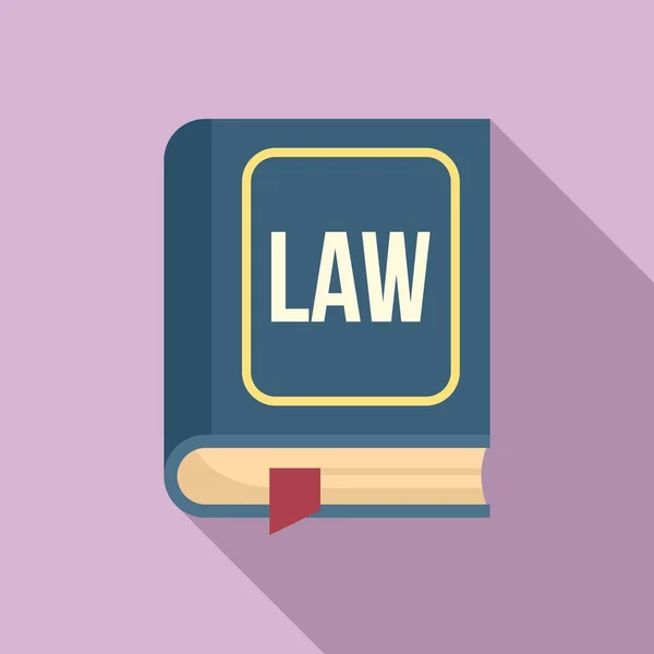 Law book icon, flat style — Stock Vector