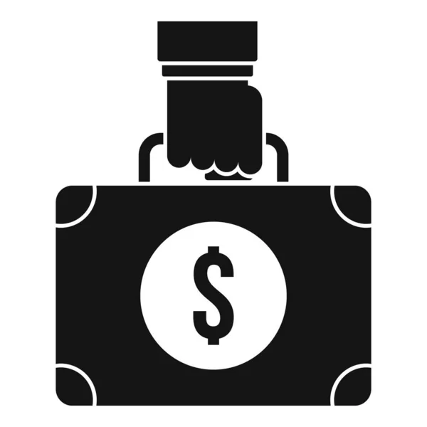 Biznes łapówkarstwo pieniądze sprawa ikona, prosty styl — Wektor stockowy
