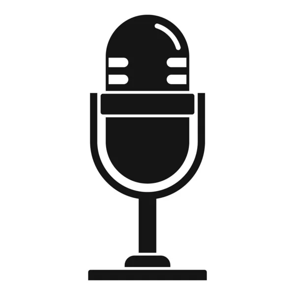 Dilbilimci mikrofon simgesi, basit biçim — Stok Vektör
