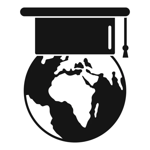 Icono lingüista global, estilo simple — Vector de stock