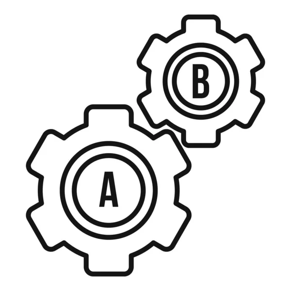 Redskap hjul lingvist ikon, skissera stil — Stock vektor