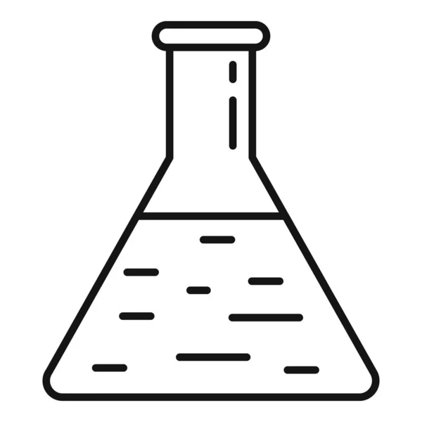 Icona della fiaschetta di biofisica, stile di contorno — Vettoriale Stock