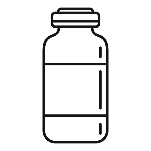 Icono de la botella médica de varicela, estilo de esquema — Archivo Imágenes Vectoriales