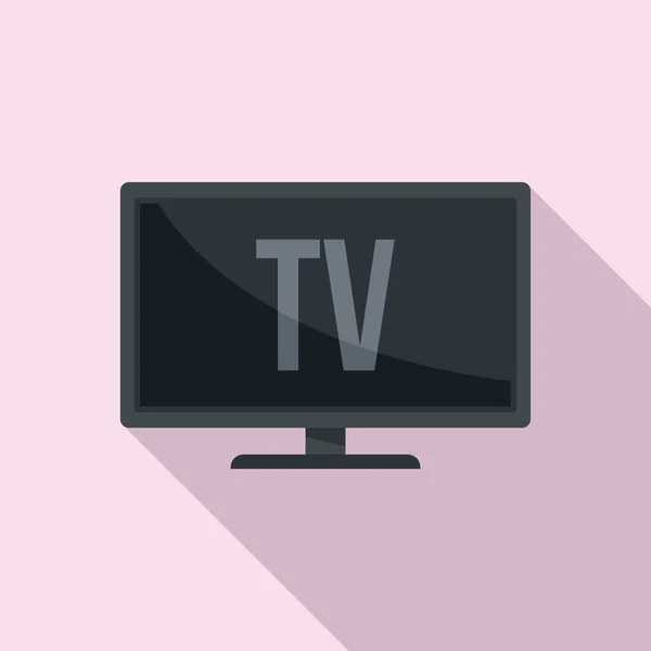 Serviço de quarto conjunto de tv ícone, estilo plano — Vetor de Stock