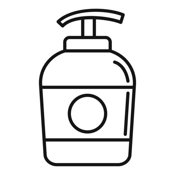 Distributeur icône de savon, style contour — Image vectorielle