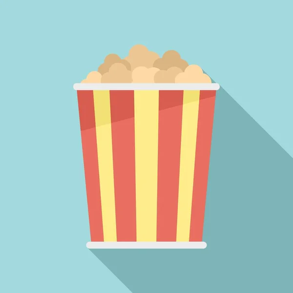 Icono de palomitas de cine, estilo plano — Vector de stock