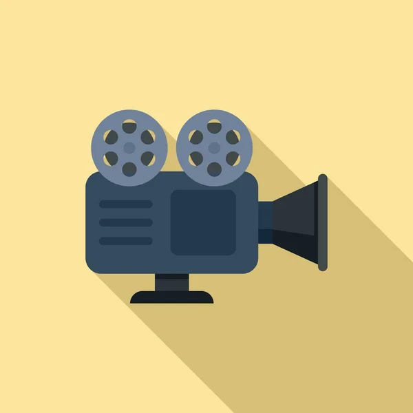 Icône caméra cinéma, style plat — Image vectorielle