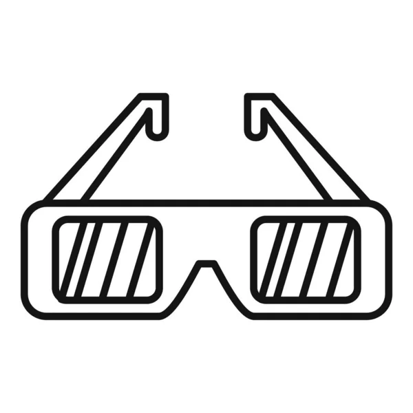 Kino 3D-Brille Symbol, Umriss Stil — Stockvektor