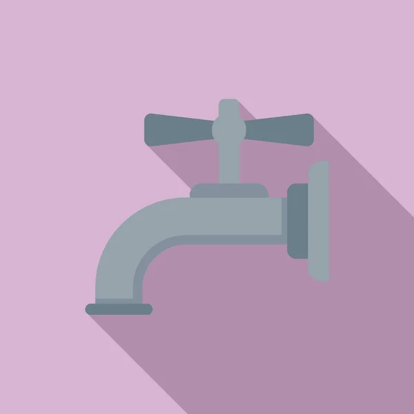 Icona rubinetto acqua, stile piatto — Vettoriale Stock