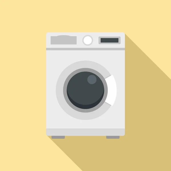 Піктограма пральної машини, плоский стиль — стоковий вектор