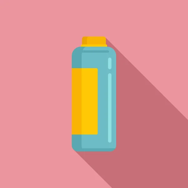 Ikone der Puderputzflasche, flach — Stockvektor