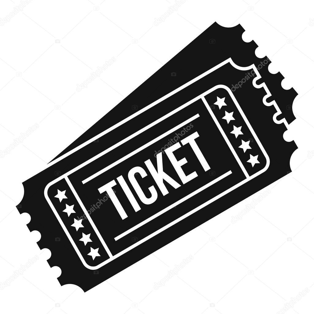 Cinema tickets icon, simple style