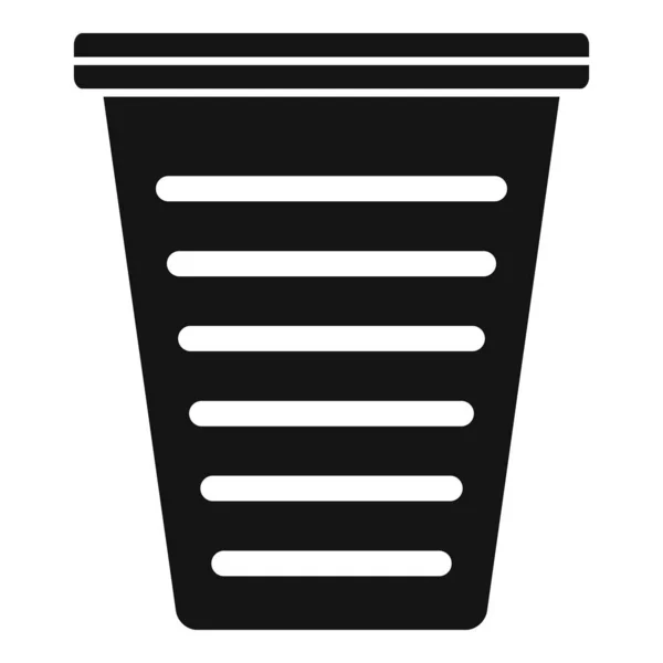 Ícone de cesta de limpeza, estilo simples — Vetor de Stock