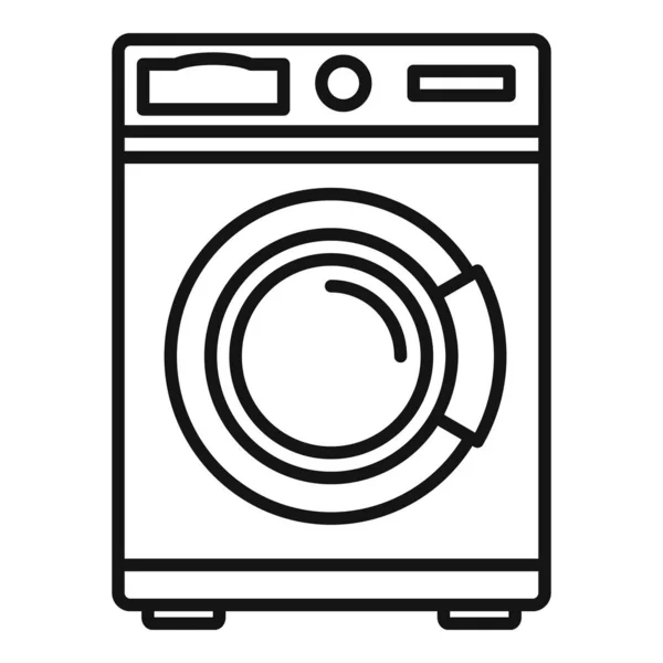 Icona della lavatrice, stile contorno — Vettoriale Stock