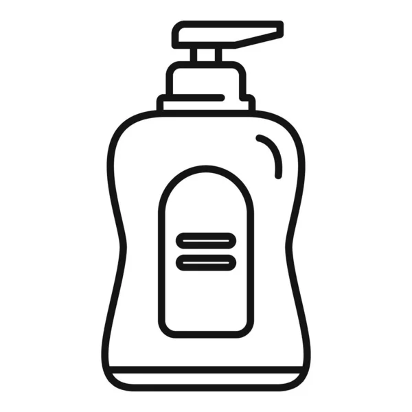 Cleaning dispenser soap icon, outline style — Stock Vector