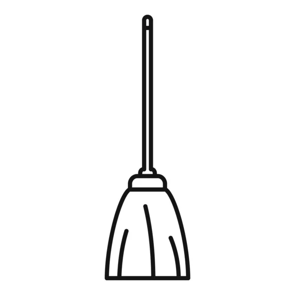 Czyszczenie ikony mopa podłogi, w stylu zarysu — Wektor stockowy