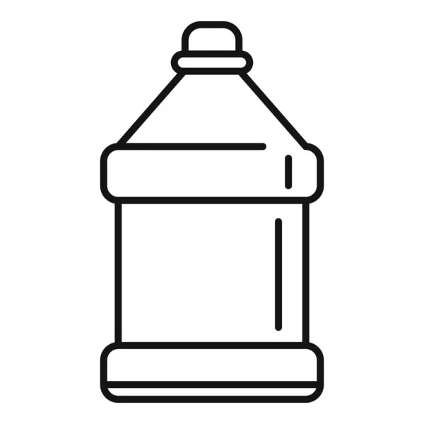 Reiniging van vloeibare fles icoon, omtrek stijl — Stockvector