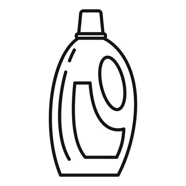 Pulitore icona bottiglia di plastica, stile contorno — Vettoriale Stock