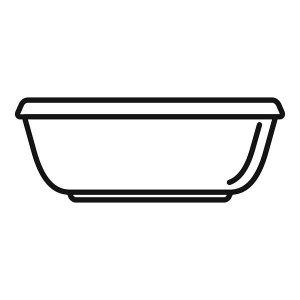 Icône de lavabo de nettoyage, style contour — Image vectorielle