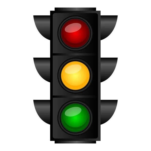 Szabály közlekedési lámpák ikon, rajzfilm stílus — Stock Vector