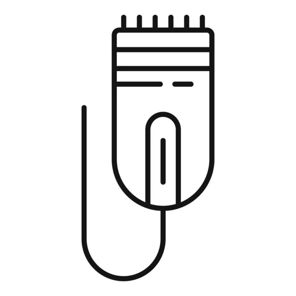Icona rasoio dei capelli, stile contorno — Vettoriale Stock
