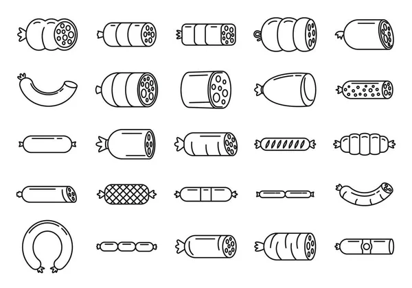 Sausage新图标集，轮廓风格 — 图库矢量图片