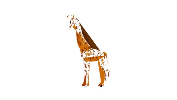 Animacja ikony żyrafy — Wideo stockowe