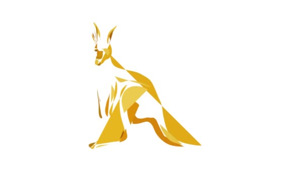 Kangoeroe icoon animatie — Stockvideo