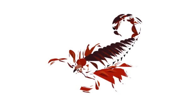 Scorpion icon animation — Stock Video