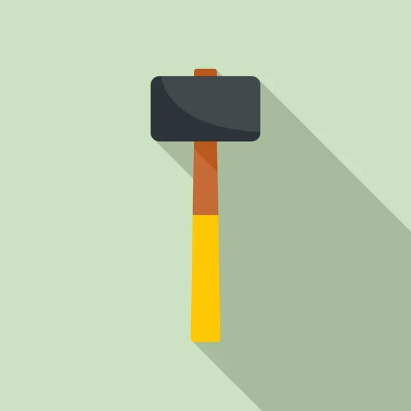 Icône de marteau de traîneau, style plat — Image vectorielle