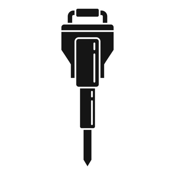 Icono de martillo eléctrico, estilo simple — Vector de stock