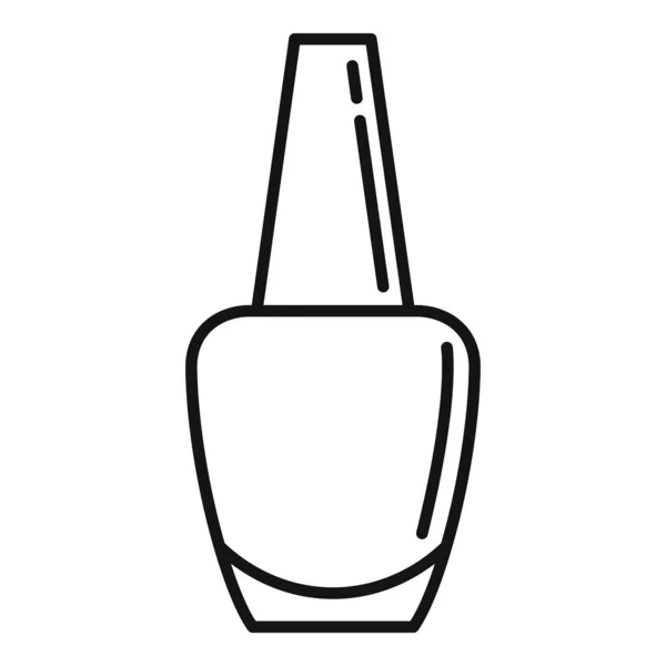 Icono de esmalte de uñas de oro, estilo de esquema — Vector de stock