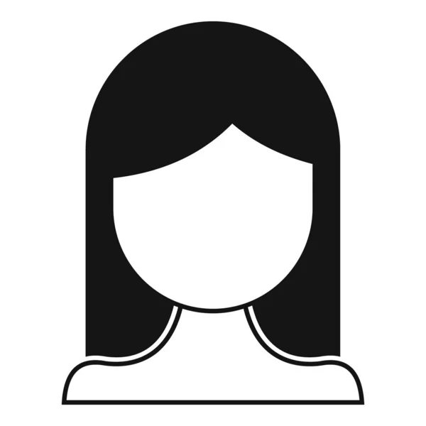 Ícone estilista de cabelo de mulher, estilo simples — Vetor de Stock