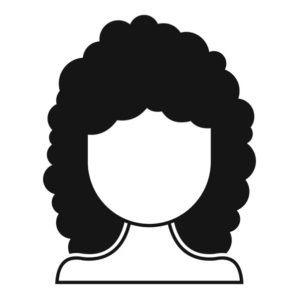 Ícone estilista de cabelo menina, estilo simples — Vetor de Stock