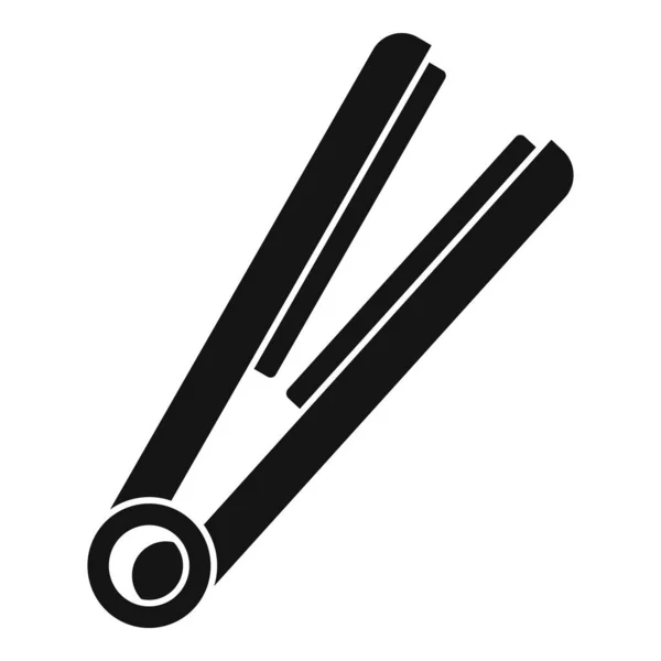 Saç stilisti düz demir ikonu, basit biçim — Stok Vektör